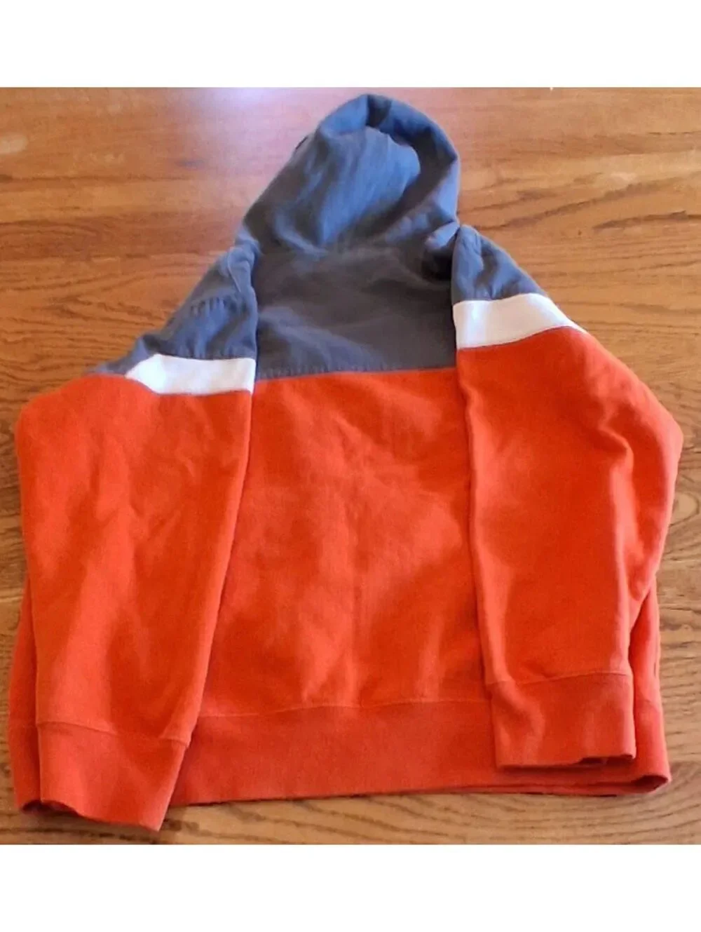 Vintage Boys Nike Air Gray/Orange/White Hoodie L(14-16)